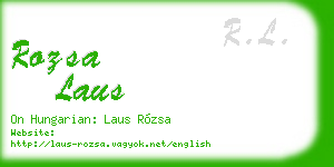 rozsa laus business card